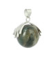 pendentif perle en agate mousse