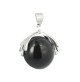 pendentif agate noire perle naturelle