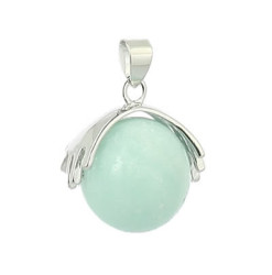 amazonite pendentif perle naturelle