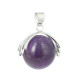 pendentif perle améthyste