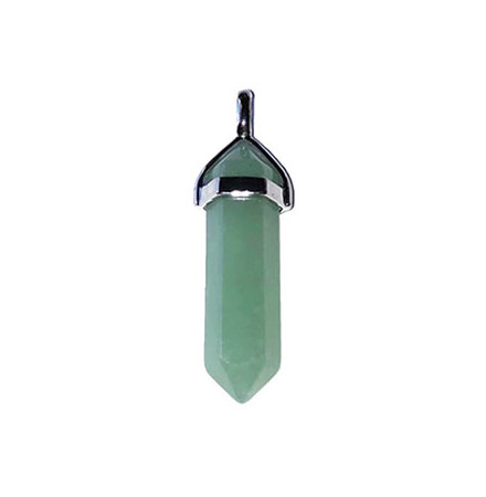 pendentif pointe aventurine verte