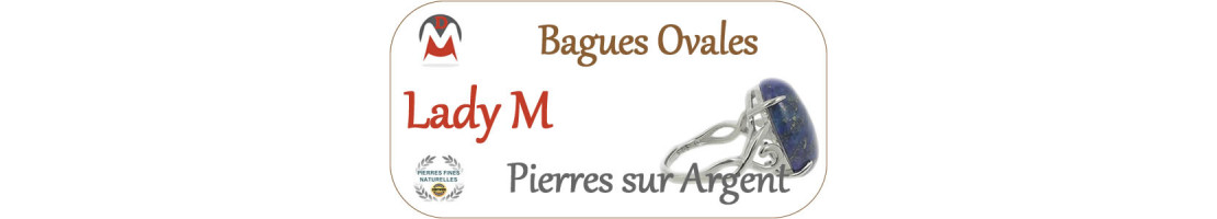 Bagues collection Lady M pierre fine et Argent - Minerals Store Design