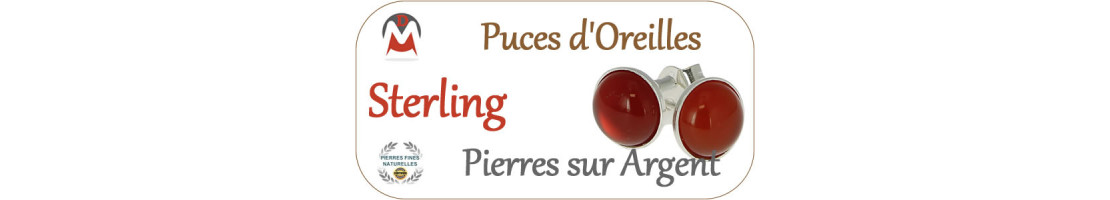 Boucles d'Oreilles pierres fines et Argent 925 - Minerals Store Design