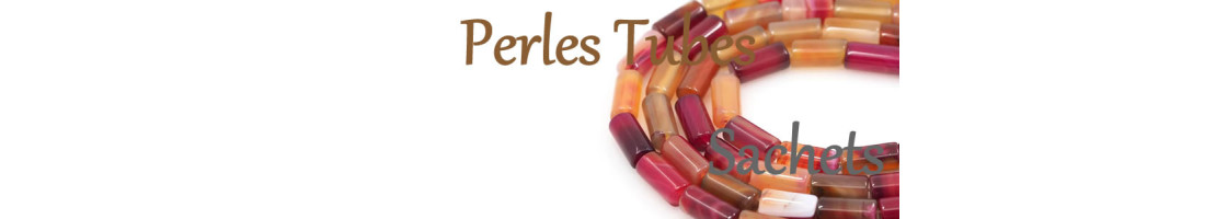 Perles en pierre naturelle forme tube - Minerals Store Design