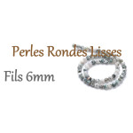 Perles sur fils 6mm