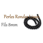 Perles sur fils 8mm