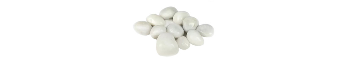 Perles de pierre naturelle d'agate blanche - Minerals store Design