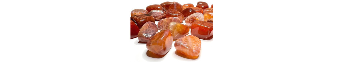 Perles de pierre naturelle d'agate de feu - Minerals store Design