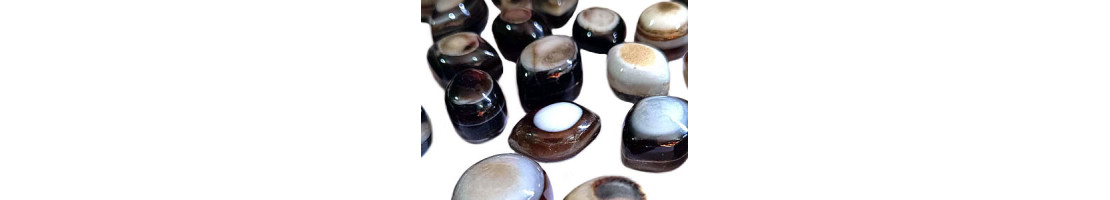 Perles de pierre naturelle d'agate oeil - Minerals store Design