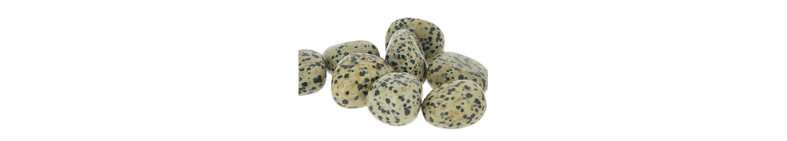 Perles de pierre naturelle de jaspe dalmatien - Minerals store Design