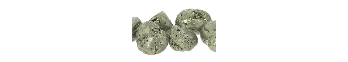 Perles de pierre naturelle de pyrite - Minerals store Design