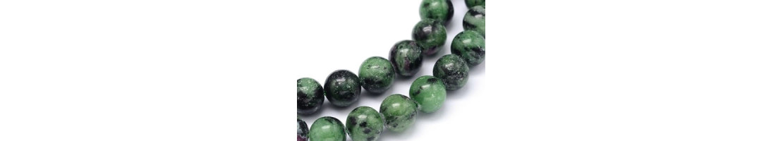 Perles de pierre naturelle de rubis sur zoisite - Minerals store Design