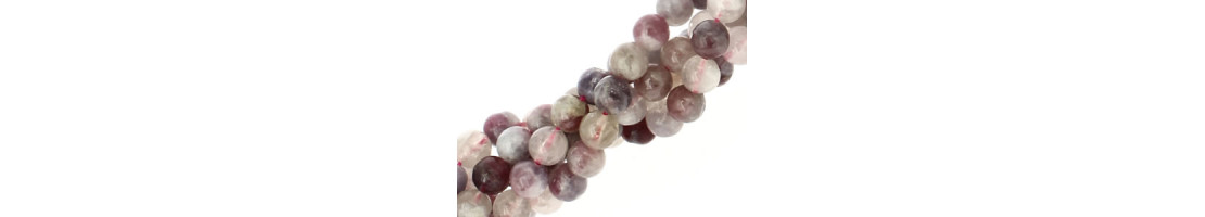 Perles de pierre naturelle de tourmaline rose - Minerals store Design