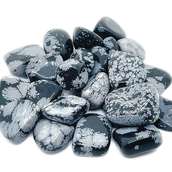 obsidienne neige pierre naturelle
